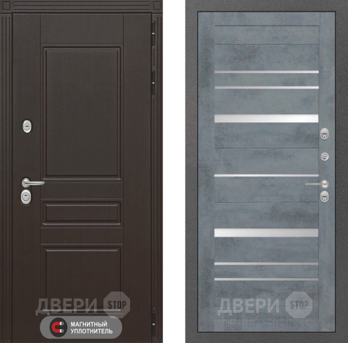Входная металлическая Дверь Лабиринт (LABIRINT) Мегаполис 20 Бетон темный в Краснознаменске