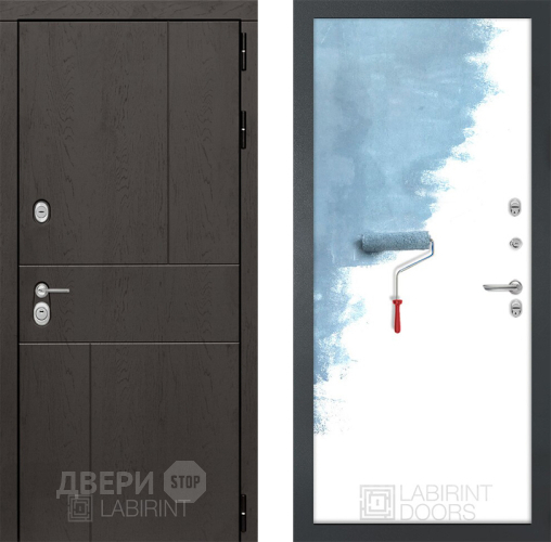 Входная металлическая Дверь Лабиринт (LABIRINT) Urban 28 Под покраску в Краснознаменске