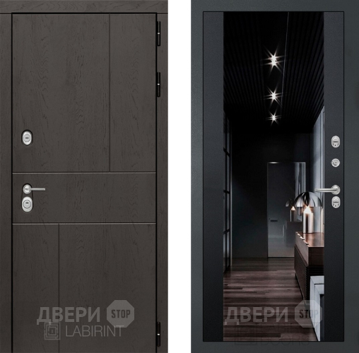 Дверь Лабиринт (LABIRINT) Urban Зеркало Максимум с тонировкой Черный кварц в Краснознаменске