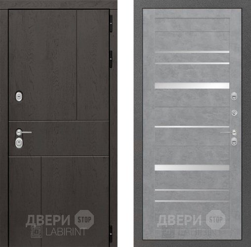 Входная металлическая Дверь Лабиринт (LABIRINT) Urban 20 Бетон светлый в Краснознаменске