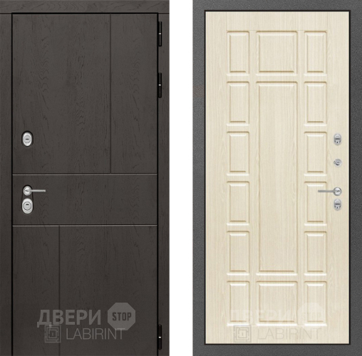 Входная металлическая Дверь Лабиринт (LABIRINT) Urban 12 Беленый дуб в Краснознаменске