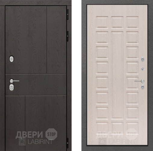Входная металлическая Дверь Лабиринт (LABIRINT) Urban 04 Беленый дуб в Краснознаменске