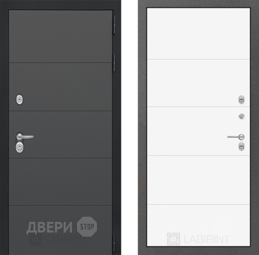 Дверь Лабиринт (LABIRINT) Art 13 Белый софт в Краснознаменске