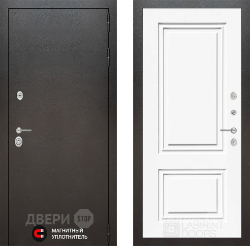 Дверь Лабиринт (LABIRINT) Silver 26 Белый (RAL-9003) в Краснознаменске