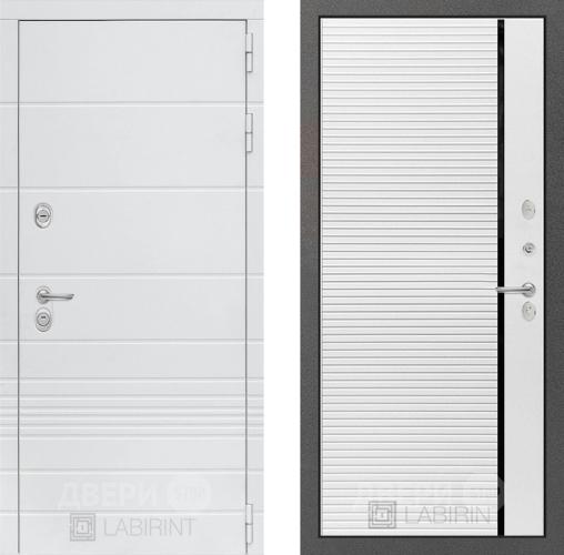 Дверь Лабиринт (LABIRINT) Трендо 22 Белый софт в Краснознаменске