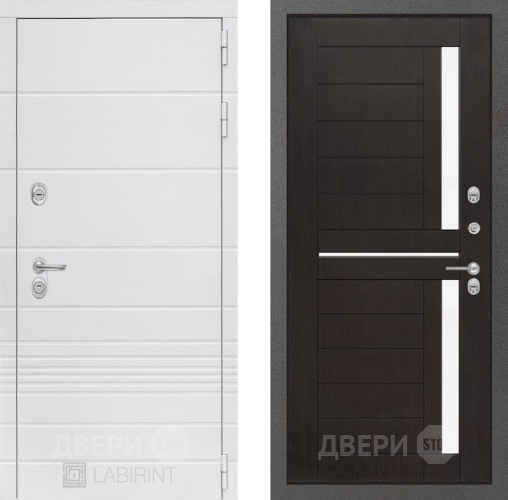 Входная металлическая Дверь Лабиринт (LABIRINT) Трендо 02 Венге в Краснознаменске
