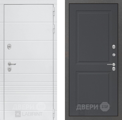 Входная металлическая Дверь Лабиринт (LABIRINT) Трендо 11 Графит софт в Краснознаменске