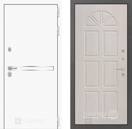 Входная металлическая Дверь Лабиринт (LABIRINT) Лайн White 15 VINORIT Алмон 25 в Краснознаменске