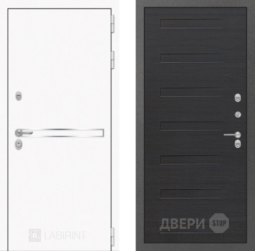 Входная металлическая Дверь Лабиринт (LABIRINT) Лайн White 14 Эковенге поперечный в Краснознаменске