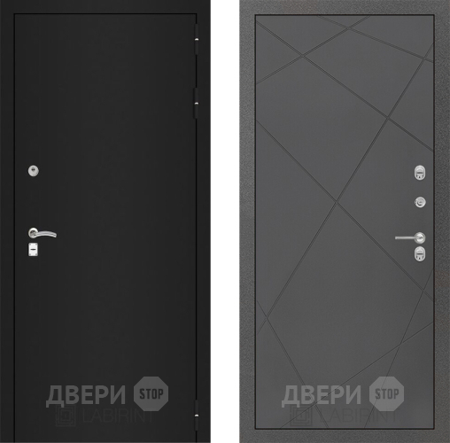 Дверь Лабиринт (LABIRINT) Classic шагрень черная 24 Графит софт в Краснознаменске