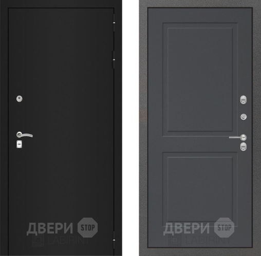 Дверь Лабиринт (LABIRINT) Classic шагрень черная 11 Графит софт в Краснознаменске