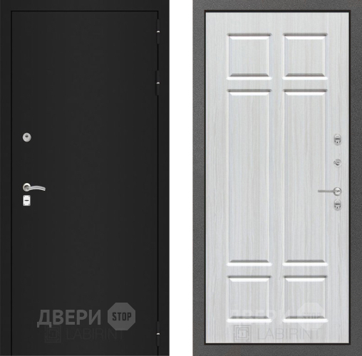 Дверь Лабиринт (LABIRINT) Classic шагрень черная 08 Кристалл вуд в Краснознаменске