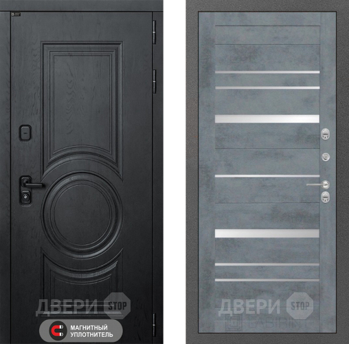 Входная металлическая Дверь Лабиринт (LABIRINT) Гранд 20 Бетон темный в Краснознаменске