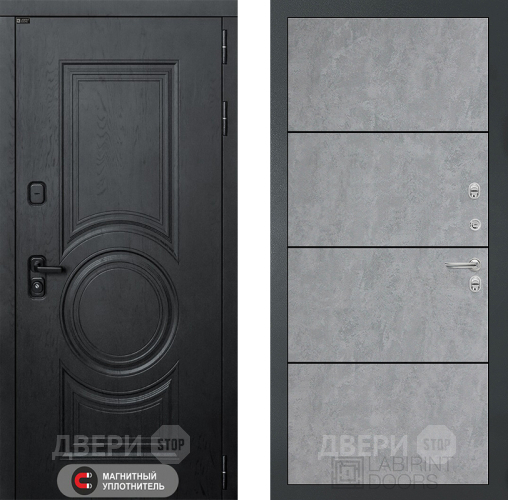 Входная металлическая Дверь Лабиринт (LABIRINT) Гранд 25 Бетон светлый в Краснознаменске
