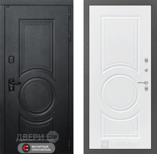 Входная металлическая Дверь Лабиринт (LABIRINT) Гранд 23 Белый софт в Краснознаменске