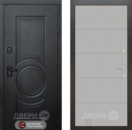Входная металлическая Дверь Лабиринт (LABIRINT) Гранд 13 Грей софт в Краснознаменске