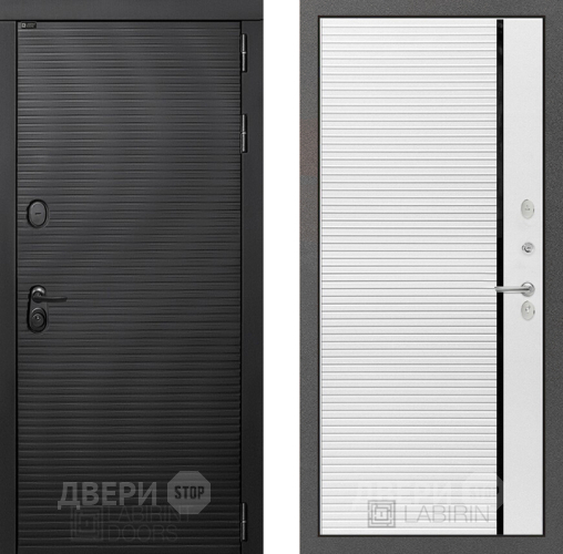 Входная металлическая Дверь Лабиринт (LABIRINT) Вулкано 22 Белый софт в Краснознаменске