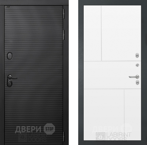 Входная металлическая Дверь Лабиринт (LABIRINT) Вулкано 21 Белый софт в Краснознаменске