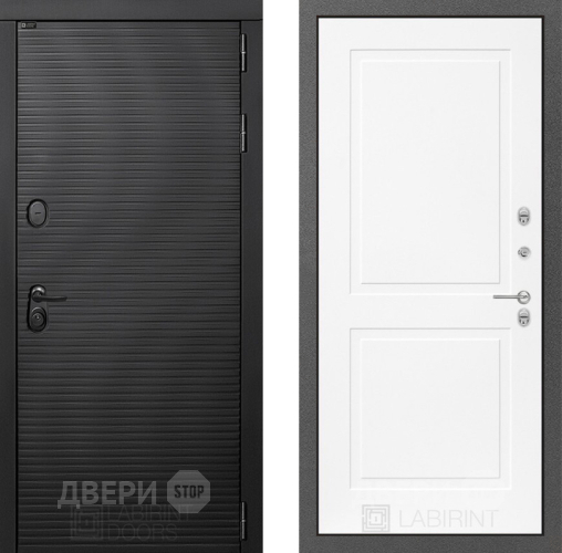 Входная металлическая Дверь Лабиринт (LABIRINT) Вулкано 11 Белый софт в Краснознаменске