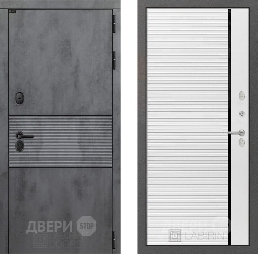Входная металлическая Дверь Лабиринт (LABIRINT) Инфинити 22 Белый софт в Краснознаменске