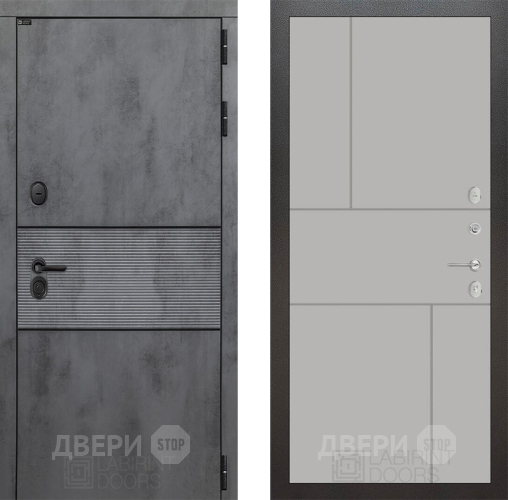 Входная металлическая Дверь Лабиринт (LABIRINT) Инфинити 21 Грей софт в Краснознаменске