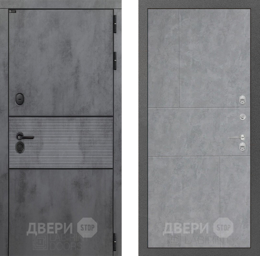 Входная металлическая Дверь Лабиринт (LABIRINT) Инфинити 21 Бетон светлый в Краснознаменске