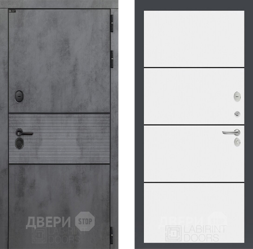 Входная металлическая Дверь Лабиринт (LABIRINT) Инфинити 25 Белый софт в Краснознаменске