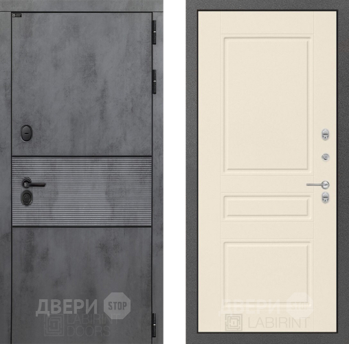 Входная металлическая Дверь Лабиринт (LABIRINT) Инфинити 03 Крем софт в Краснознаменске