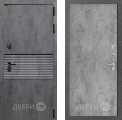 Входная металлическая Дверь Лабиринт (LABIRINT) Инфинити 24 Бетон светлый в Краснознаменске
