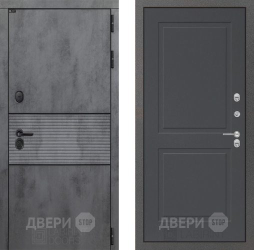 Входная металлическая Дверь Лабиринт (LABIRINT) Инфинити 11 Графит софт в Краснознаменске