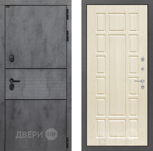 Входная металлическая Дверь Лабиринт (LABIRINT) Инфинити 12 Беленый дуб в Краснознаменске
