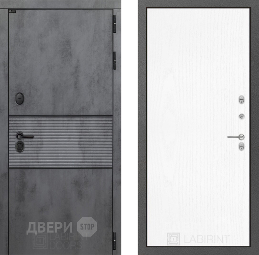 Входная металлическая Дверь Лабиринт (LABIRINT) Инфинити 07 Белое дерево в Краснознаменске