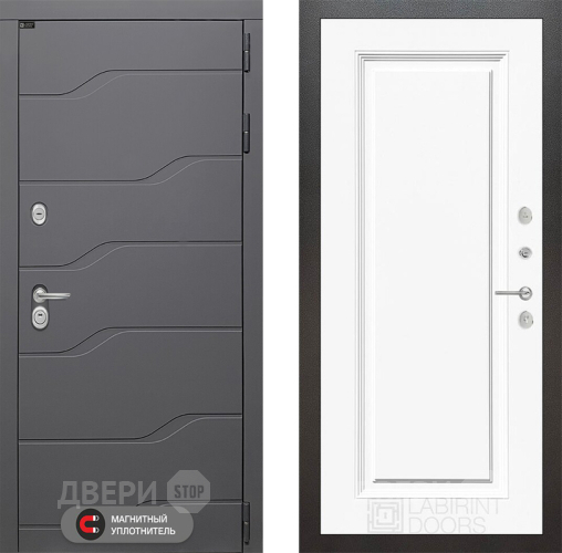 Дверь Лабиринт (LABIRINT) Ривер 27 Белый (RAL-9003) в Краснознаменске