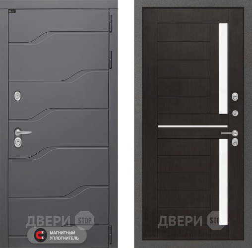 Входная металлическая Дверь Лабиринт (LABIRINT) Ривер 02 Венге в Краснознаменске