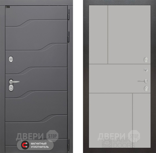 Входная металлическая Дверь Лабиринт (LABIRINT) Ривер 21 Грей софт в Краснознаменске