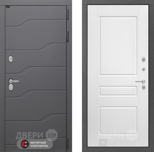 Дверь Лабиринт (LABIRINT) Ривер 03 Белый софт в Краснознаменске