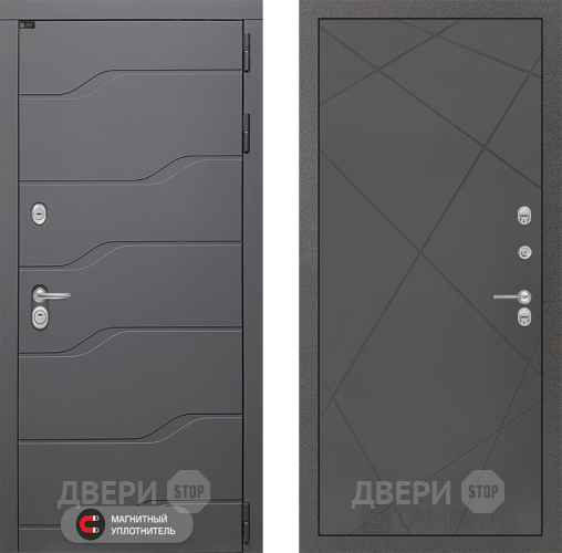 Входная металлическая Дверь Лабиринт (LABIRINT) Ривер 24 Графит софт в Краснознаменске