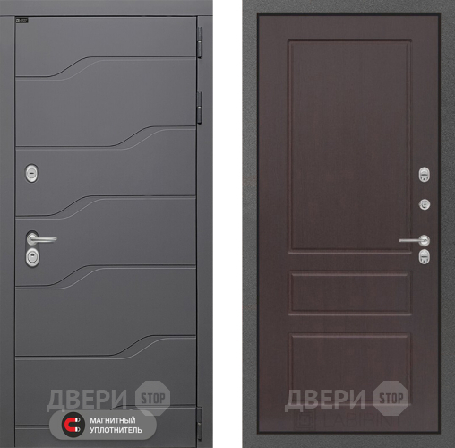Входная металлическая Дверь Лабиринт (LABIRINT) Ривер 03 Орех премиум в Краснознаменске