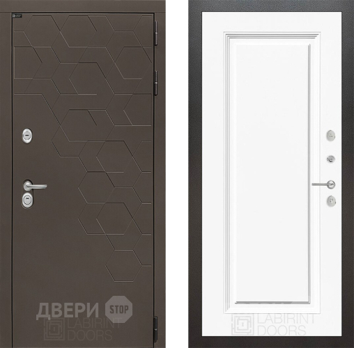 Дверь Лабиринт (LABIRINT) Смоки 27 Белый (RAL-9003) в Краснознаменске