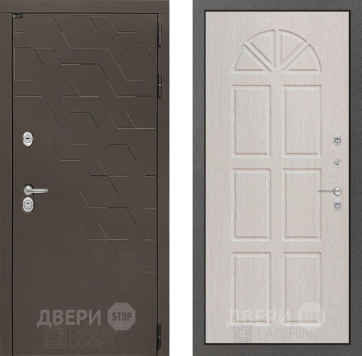 Входная металлическая Дверь Лабиринт (LABIRINT) Смоки 15 VINORIT Алмон 25 в Краснознаменске