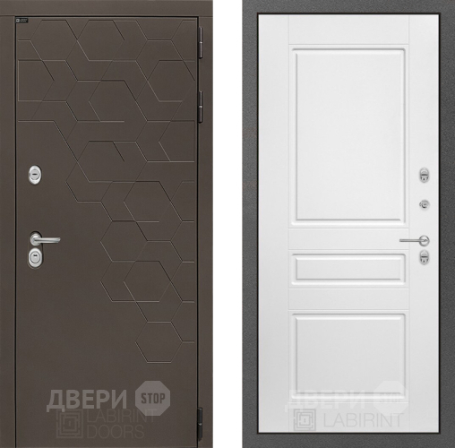 Дверь Лабиринт (LABIRINT) Смоки 03 Белый софт в Краснознаменске
