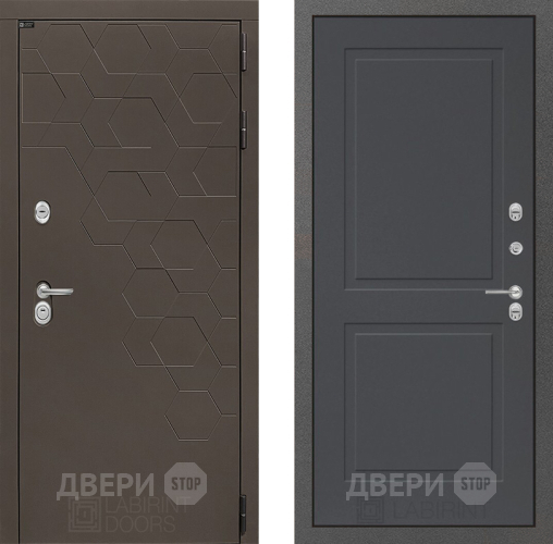 Входная металлическая Дверь Лабиринт (LABIRINT) Смоки 11 Графит софт в Краснознаменске