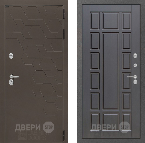 Входная металлическая Дверь Лабиринт (LABIRINT) Смоки 12 Венге в Краснознаменске