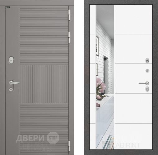 Дверь Лабиринт (LABIRINT) Формо Зеркало 19 Белый софт в Краснознаменске