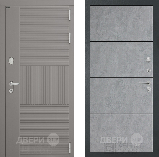 Входная металлическая Дверь Лабиринт (LABIRINT) Формо 25 Бетон светлый в Краснознаменске