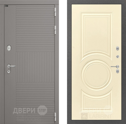 Входная металлическая Дверь Лабиринт (LABIRINT) Формо 23 Шампань в Краснознаменске