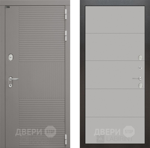 Входная металлическая Дверь Лабиринт (LABIRINT) Формо 13 Грей софт в Краснознаменске