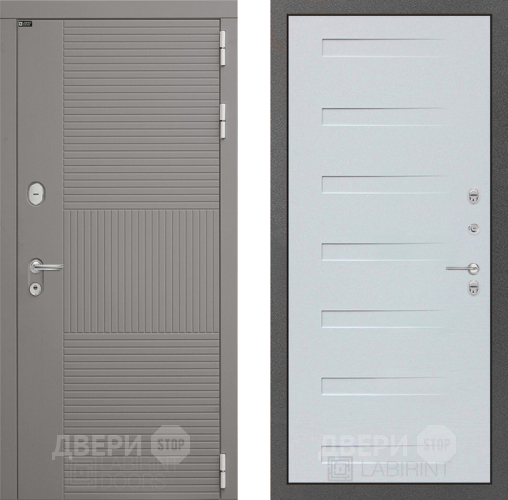 Входная металлическая Дверь Лабиринт (LABIRINT) Формо 14 Дуб кантри белый горизонтальный в Краснознаменске