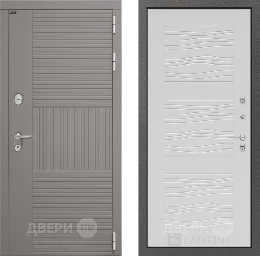 Входная металлическая Дверь Лабиринт (LABIRINT) Формо 06 Белое дерево в Краснознаменске