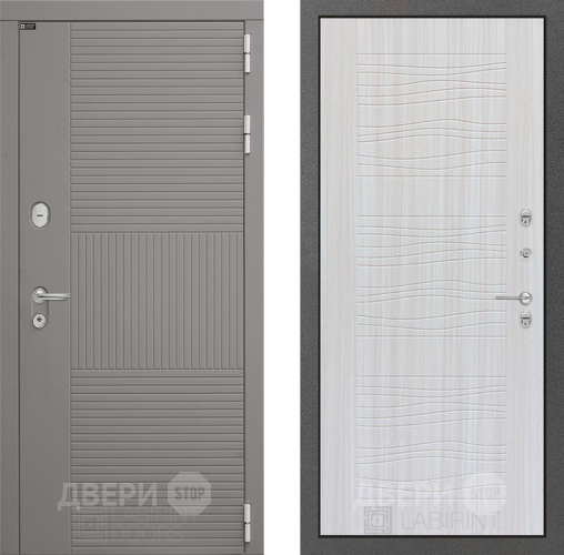 Входная металлическая Дверь Лабиринт (LABIRINT) Формо 06 Сандал белый в Краснознаменске